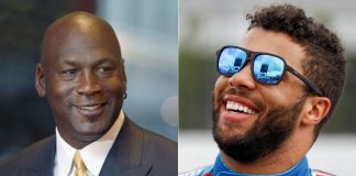 Jordan compra equipo de la serie NASCAR. Michael Jordan y Bubba Wallace en NASCAR