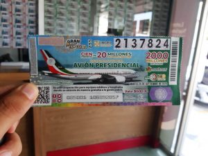 Cachito de la rifa del avión presidencial 2020