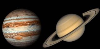 FOTOS: Saturno y Jupiter dieron espectáculo a plena luz del día. Ilustraciones de los planetas