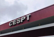 En Tijuana 4 de cada 10 usuarios no pagan el agua: CESPT. Letrero de la CESPT
