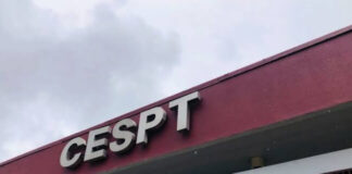 CESPT sí abrirá sus oficinas este lunes. Letrero de la CESPT