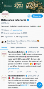 Así lo anunció la Secretaría de Relaciones Exteriores