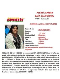 Alerta Amber para Julissa Judith