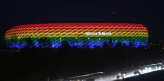 UEFA rechaza petición de iluminar estadio con los colores del arcoíris. UEFA rechaza propuesta de arcoíris en estadio