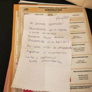 Un país de desaparecidos en medio de elecciones