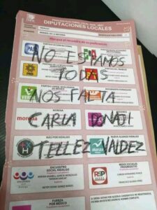 Utilizan boletas electorales para protestar