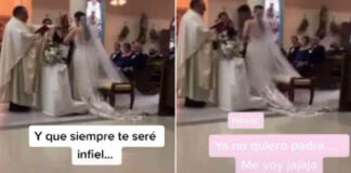 VIDEO: Novio se equivoca y promete ser siempre infiel. Novio promete ser infiel en sus votos de boda