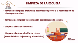 Protocolo de regreso a clases en las escuelas de Baja California