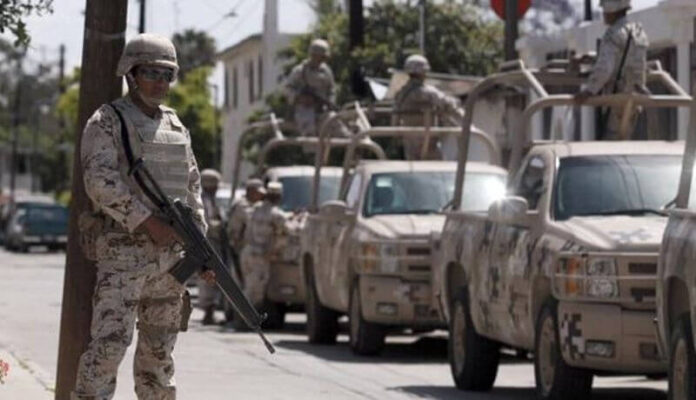 Ejército mexicano resguarda las calles