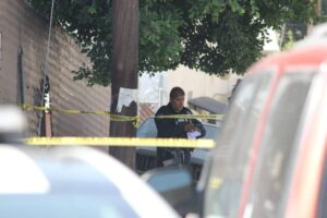 Policía Municipal resguarda escena del crimen