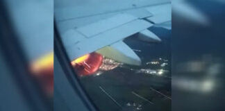 VIDEO: Turbina de avión se incendió en pleno vuelo hacia Tijuana. Turbina de Viva Aerobus se incendió durante vuelo a Tijuana