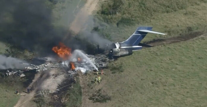 Avión se estrelló en Texas