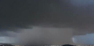 VIDEO: Se formó una cortina de lluvia gigante en Querétaro. Cortina de lluvia en Querétaro