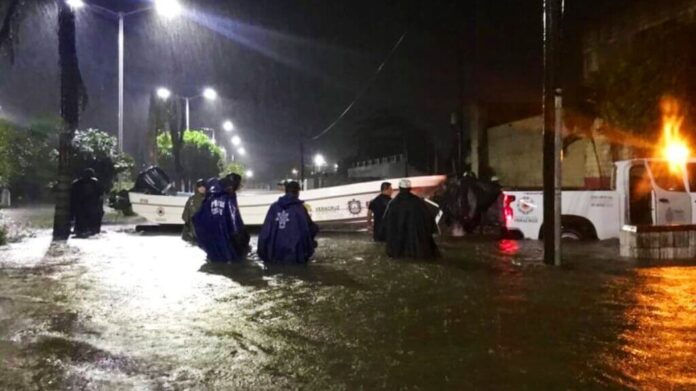 Fuertes lluvias en Veracruz