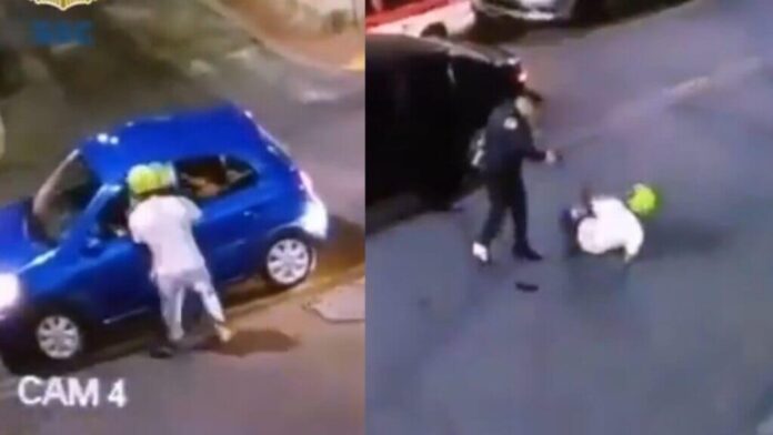 Policía dispara a asaltante