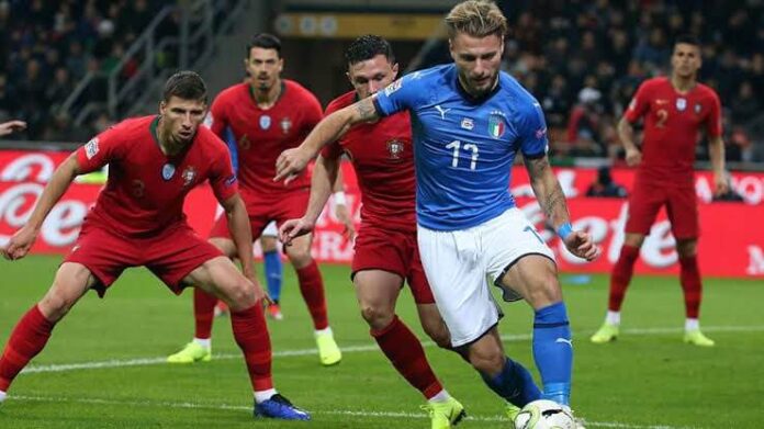 Portugal contra Italia en el futbol