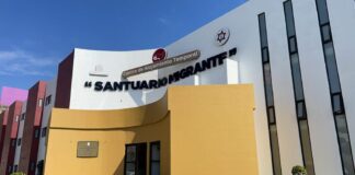 Aquí esperarán los migrantes que soliciten asilo a Estados Unidos. Santuario migrante en Tijuana