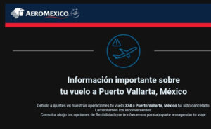 Cancelación de vuelo de Aeroméxico