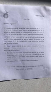 Comunicado gasolinera BP