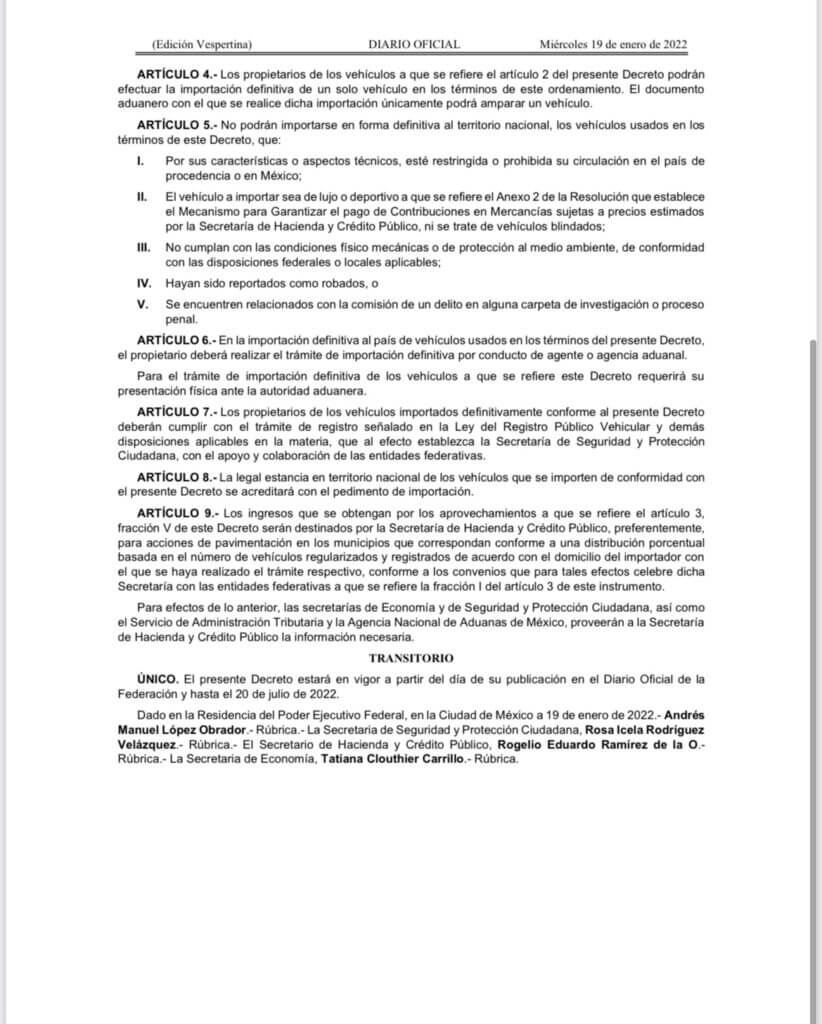 Inicia decreto para legalizar autos ‘chocolate’ en México. - Siempre en ...