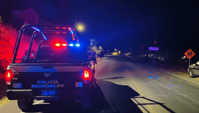 Policía de Michoacán de noche