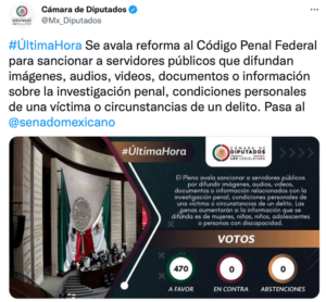 Resolución de la cámara de diputados sobre Ley Ingrid