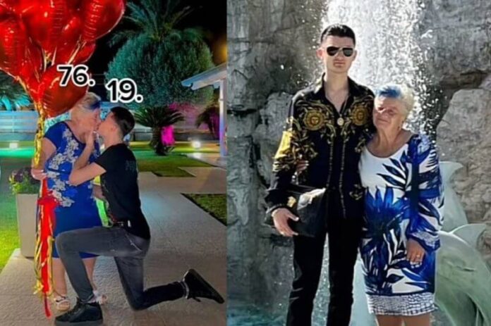 Joven y mujer mayor tienen una relación