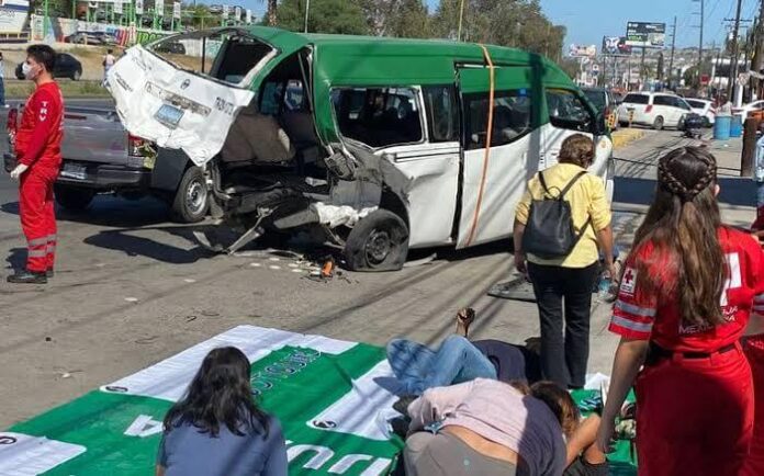 Accidente de transporte público en Tijuana