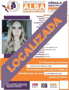 Encuentran muerta en BCS a Valeria, joven de Guadalajara