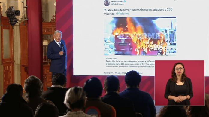 Sobre violencia el fin de semana, la magnifican los medios dijo AMLO Sobre violencia el fin de semana, la magnifican los medios dijo AMLO