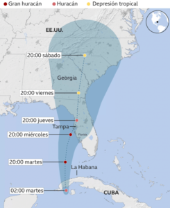 Huracán Ian de Cuba a Florida
