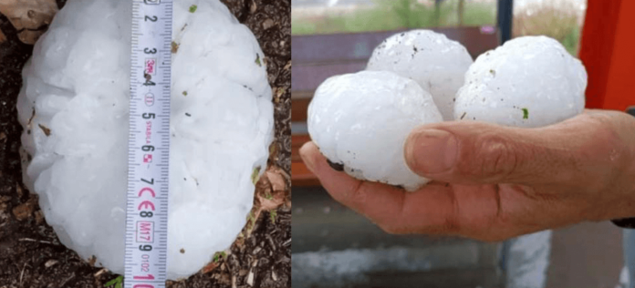 Tormenta de enormes granizos