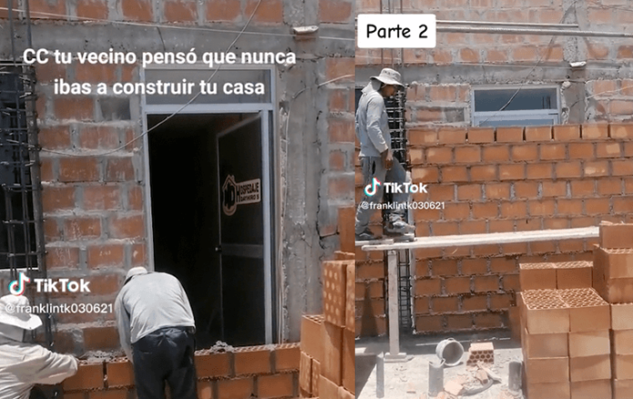 Albañiles construyeron casa pero taparon la puerta del vecino Albañiles construyeron casa pero taparon la puerta del vecino