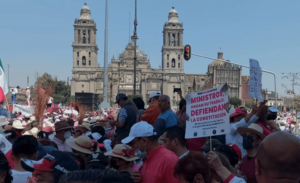 Protesta contra la reforma electoral de AMLO
