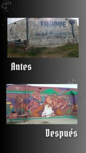 Antes y después del tanque de CESPT