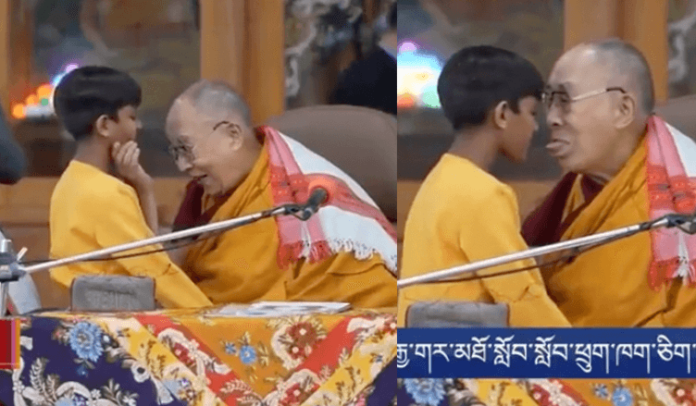 Dalái lama se disculpó tras pedirle a niño que le chupara la lengua