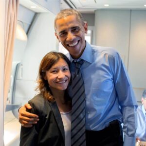 Julie Chávez y Obama