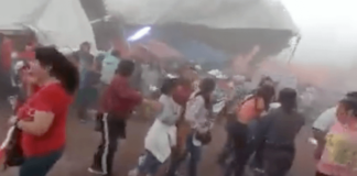 Una persona muerta y 30 lesionados tras evento de campaña en México. Una persona muerta y 30 lesionados tras evento de campaña en México