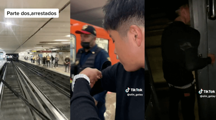 Jóvenes viajaron en cabina del Metro; dieron “mordida” para evitar arresto