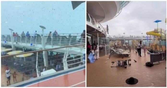 Caos a bordo de un crucero por fuerte tormenta