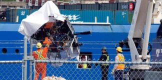 VIDEO: Recuperan restos del submarino que viajó a ver el Titanic. Recuperan restos del submarino que viajó a ver el Titanic