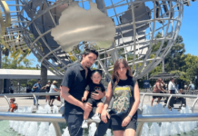 Los Fernández celebraron en Universal Studios Hollywood. Alex y Alexia Fernández
