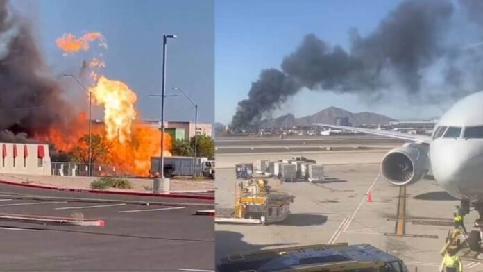 Incendio y explosiones cerca del Aeropuerto de Phoenix