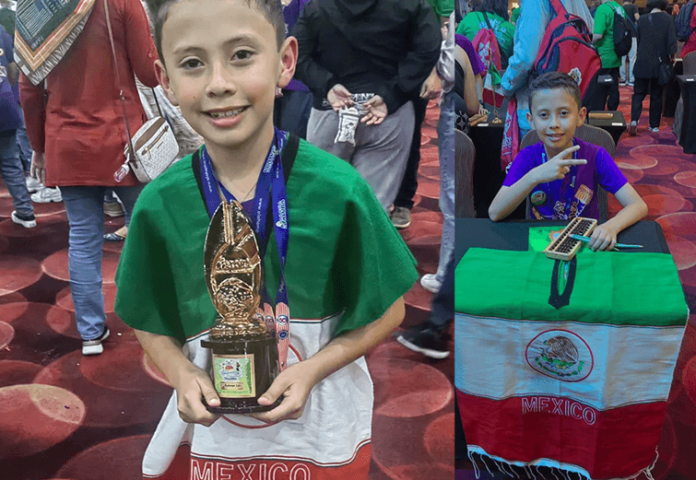 Orgullo mexicano, niño ganó campeonato mundial de aritmética