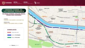 Cerrarán tramo de la vía rápida de Tijuana por tres días