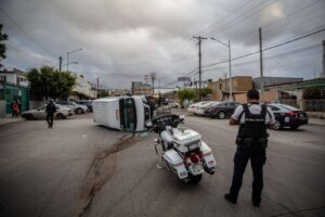 Accidente con taxi involucrado en Tijuana