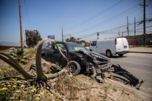 Accidente vehicular en carretera aeropuerto de Tijuana