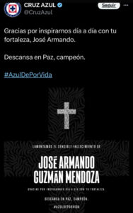 Muere niño aficionado del Cruz Azul