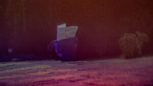 Dejan carne de cerdo y narcomensaje contra policías en Tijuana