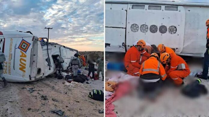 Chofer y copiloto del autobús volcado en San Felipe ingerían bebidas alcohólicas al volante